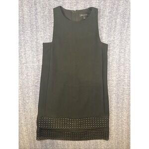 Banana Republic Little Black‎ Dress Lace Trim Shift Preppy Party Sz 2 Womens